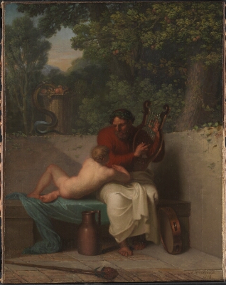 The Greek Poet Anacreon and Bathyll