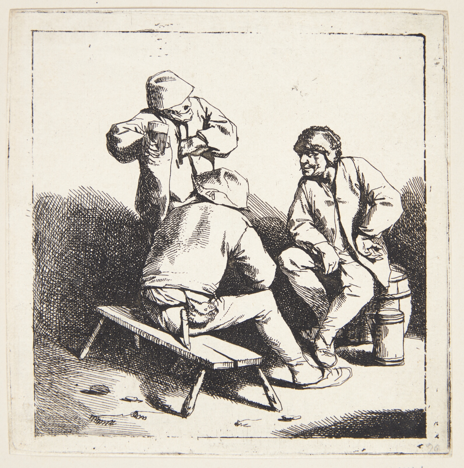 Cornelis Pietersz Bega, Tre drikkende mænd