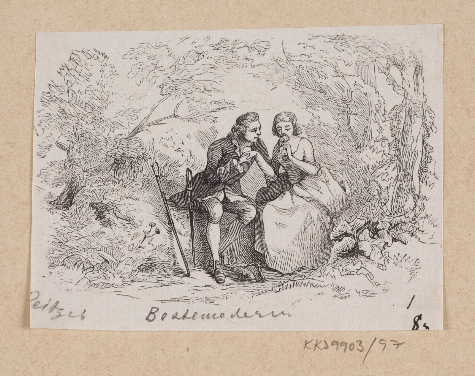 H.P. Hansen, Illustration til "Bedstemoder" i H.C. Andersen, "Eventyr og Historier", Bind 2