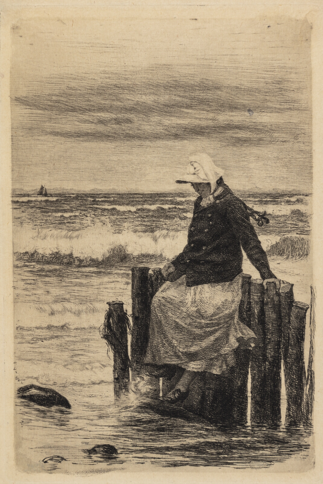 Carl Bloch, Pigen ved bolværket