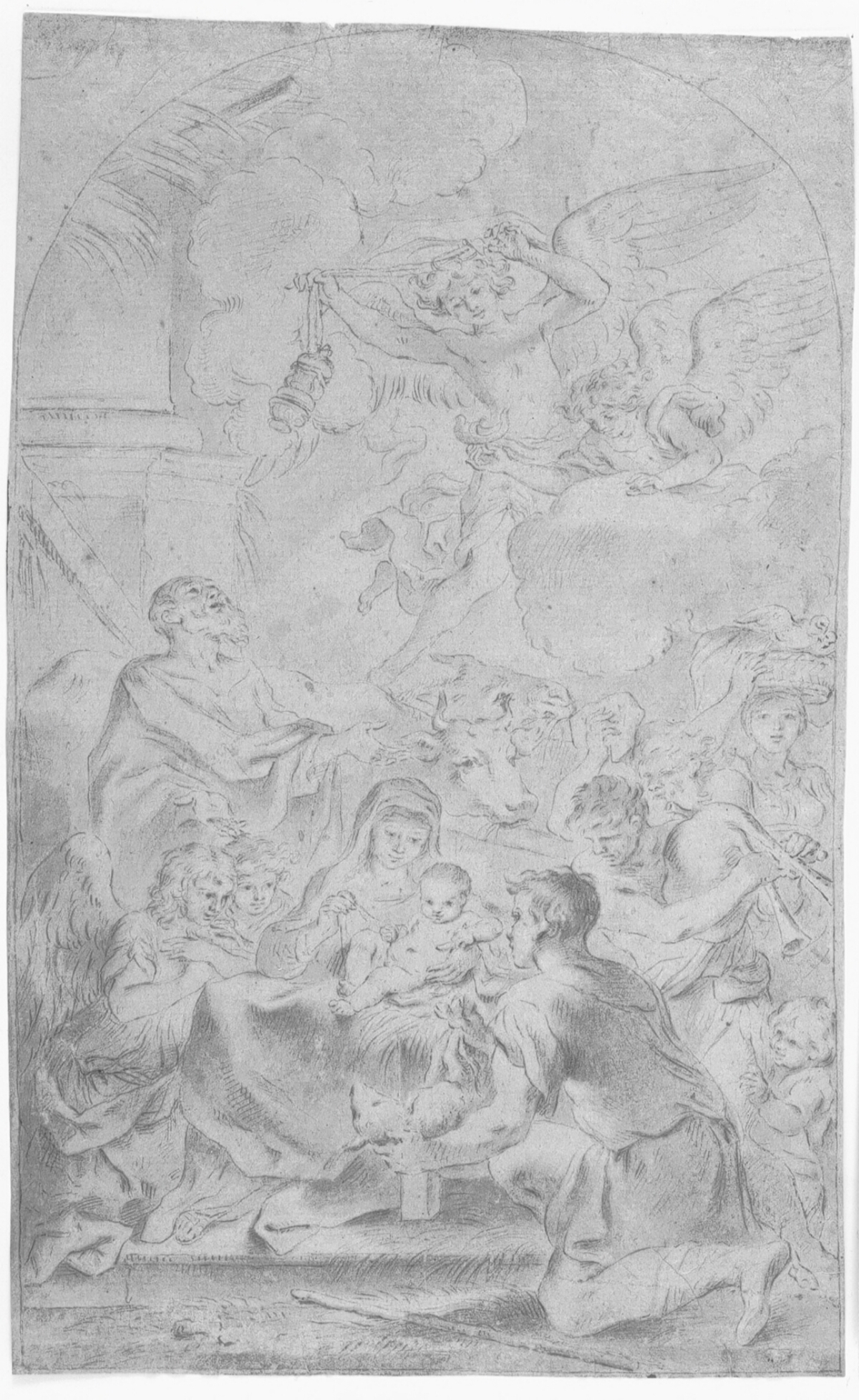 Hyrdernes Tilbedelse, 1632 – 1657, Bartolomeo Biscaino 