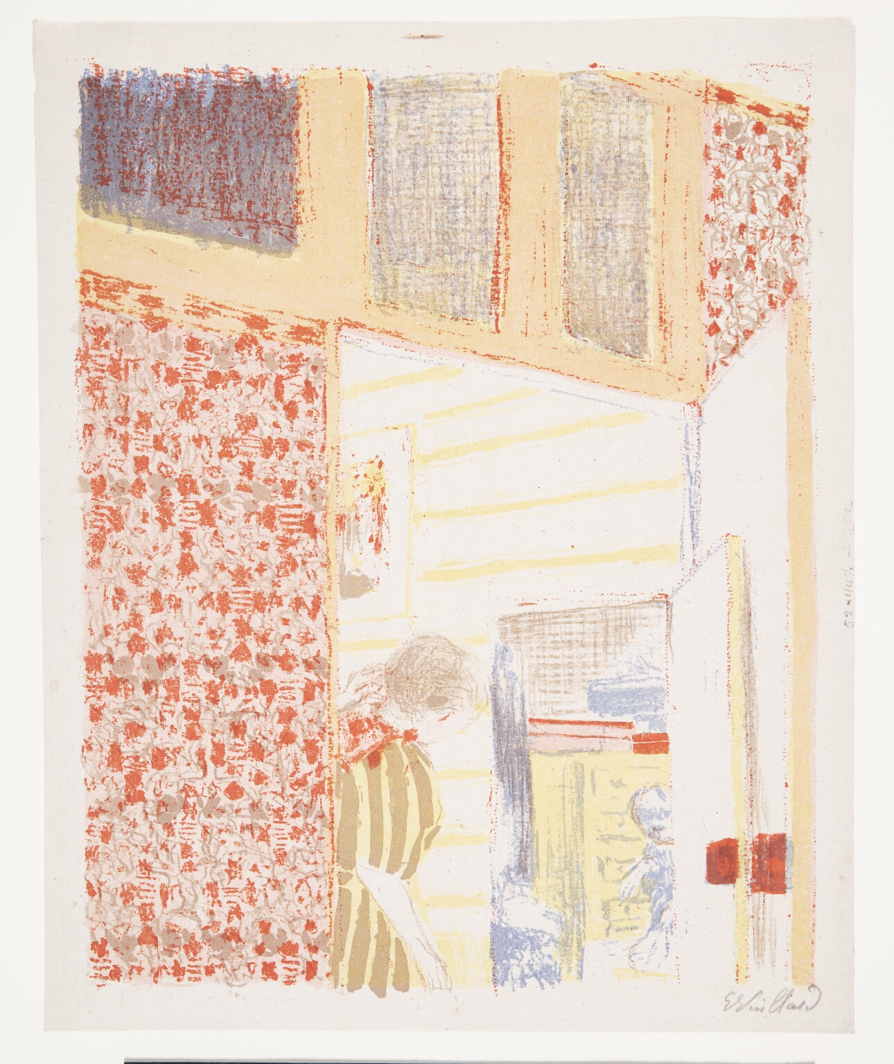 Intérieur aux tentures roses III