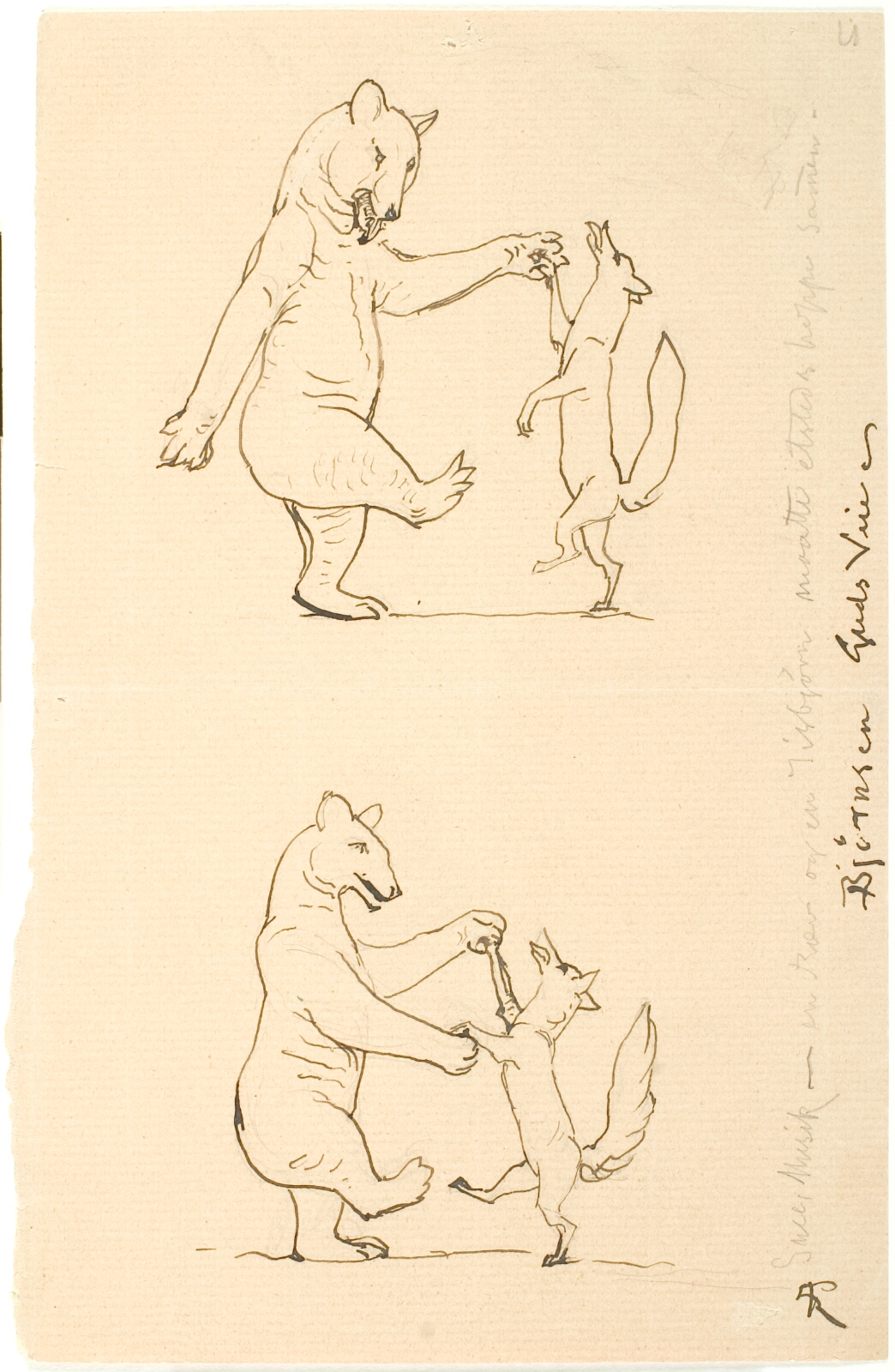 Lorenz Frølich, En isbjørn og en ræv, der danser sammen