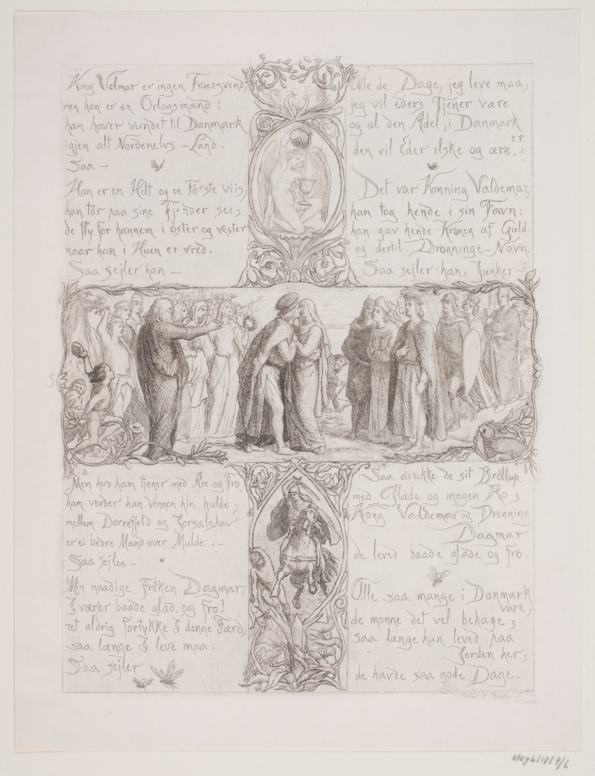 Lorenz Frølich, Illustration nr. 5 til "Visen om Dronning Dagmars ankomst til Danmark"
