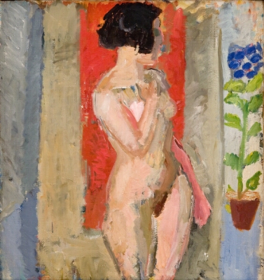 Model and Flowers