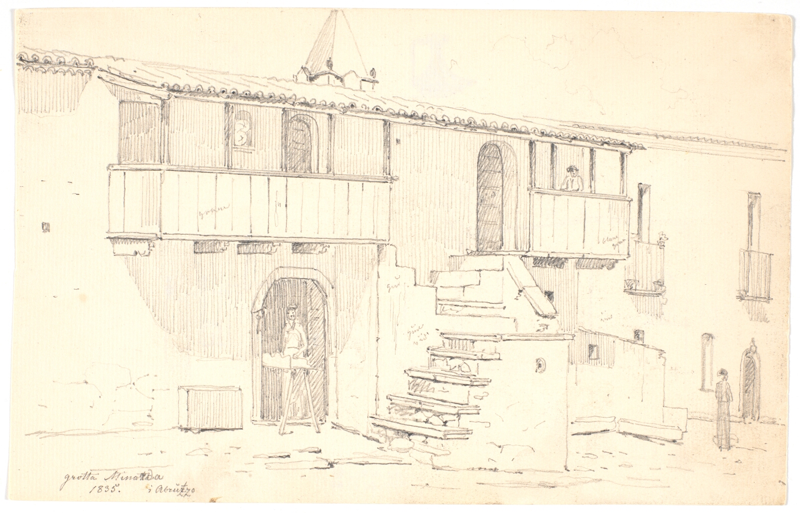 Martinus Rørbye, Gade i Grotta Minarda i Abruzzo