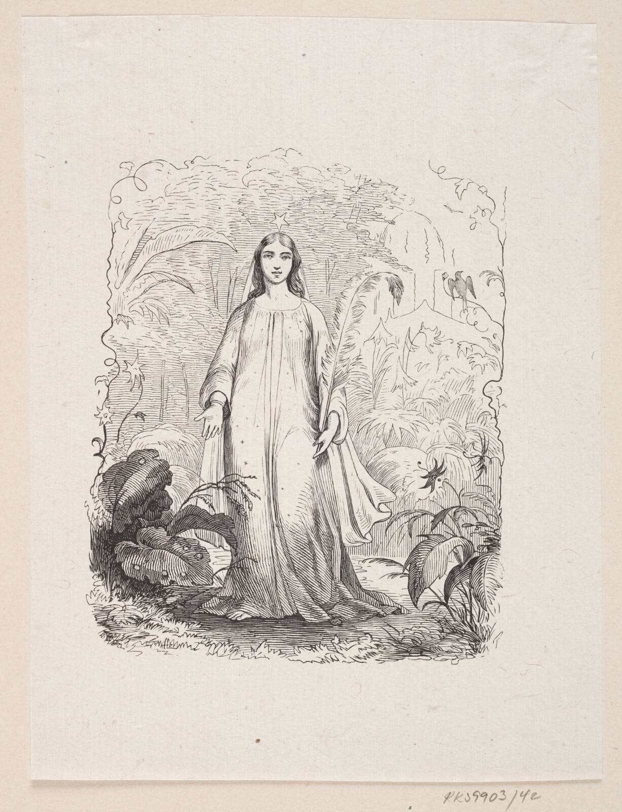 H.P. Hansen, Illustration til "Paradisets Have" i H.C. Andersen, "Eventyr og Historier", Bind 1