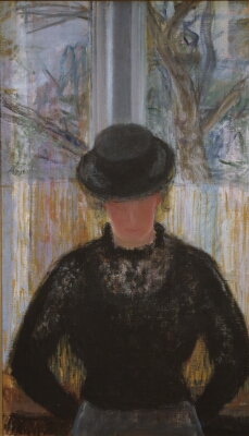Lady Wearing a Black Hat