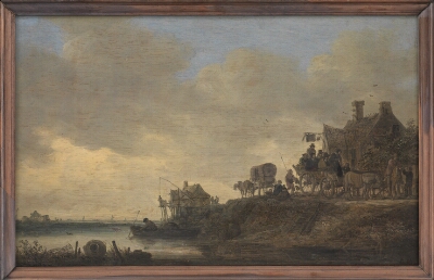 River Scene with the "Swan" Tavern