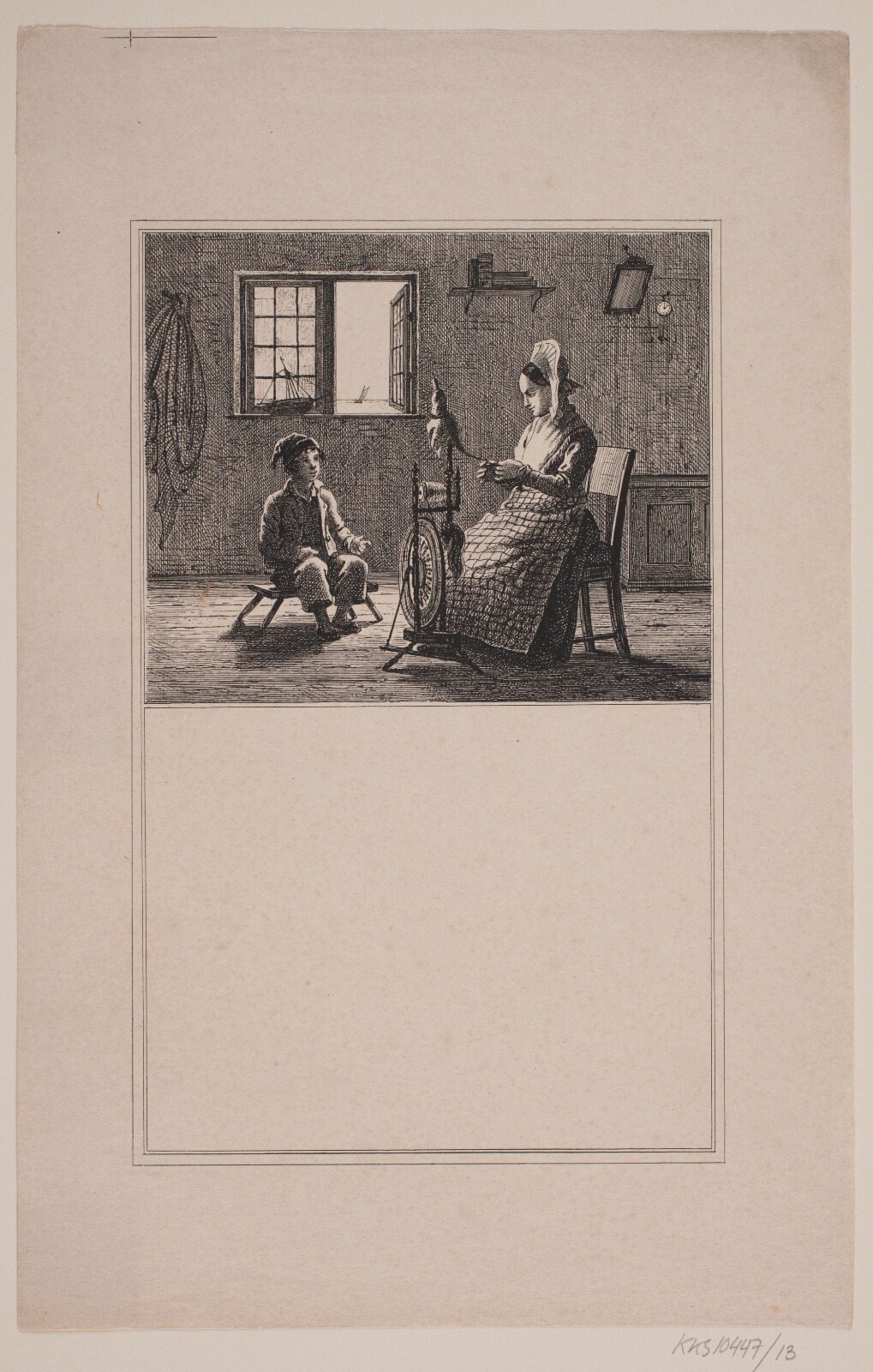Adolph Kittendorff, Moderen og sønnen. Prøvetryk til Chr. Winther og M. Rørbye, "25 Billeder for små børn"