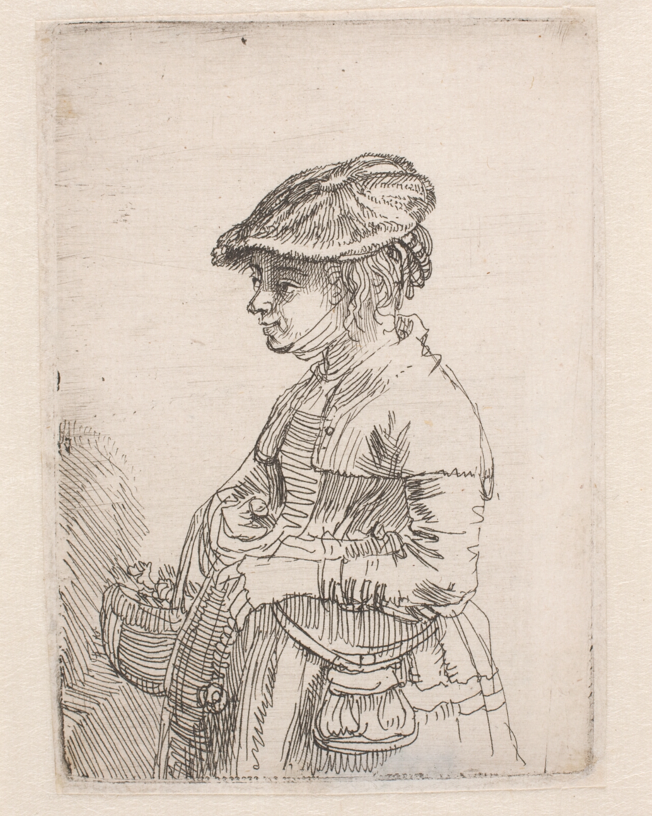 Rembrandt van Rijn, Pige med kurv