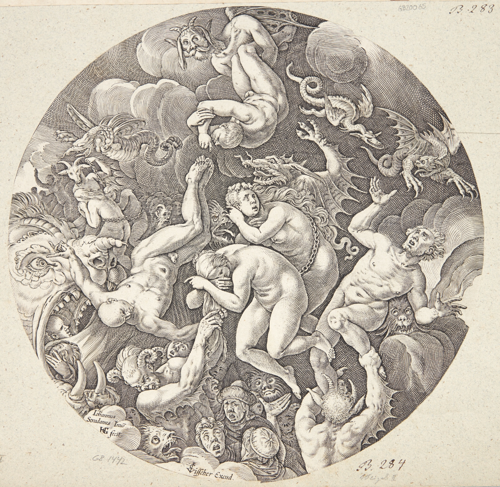 Hendrick Goltzius, De fordømtes fald