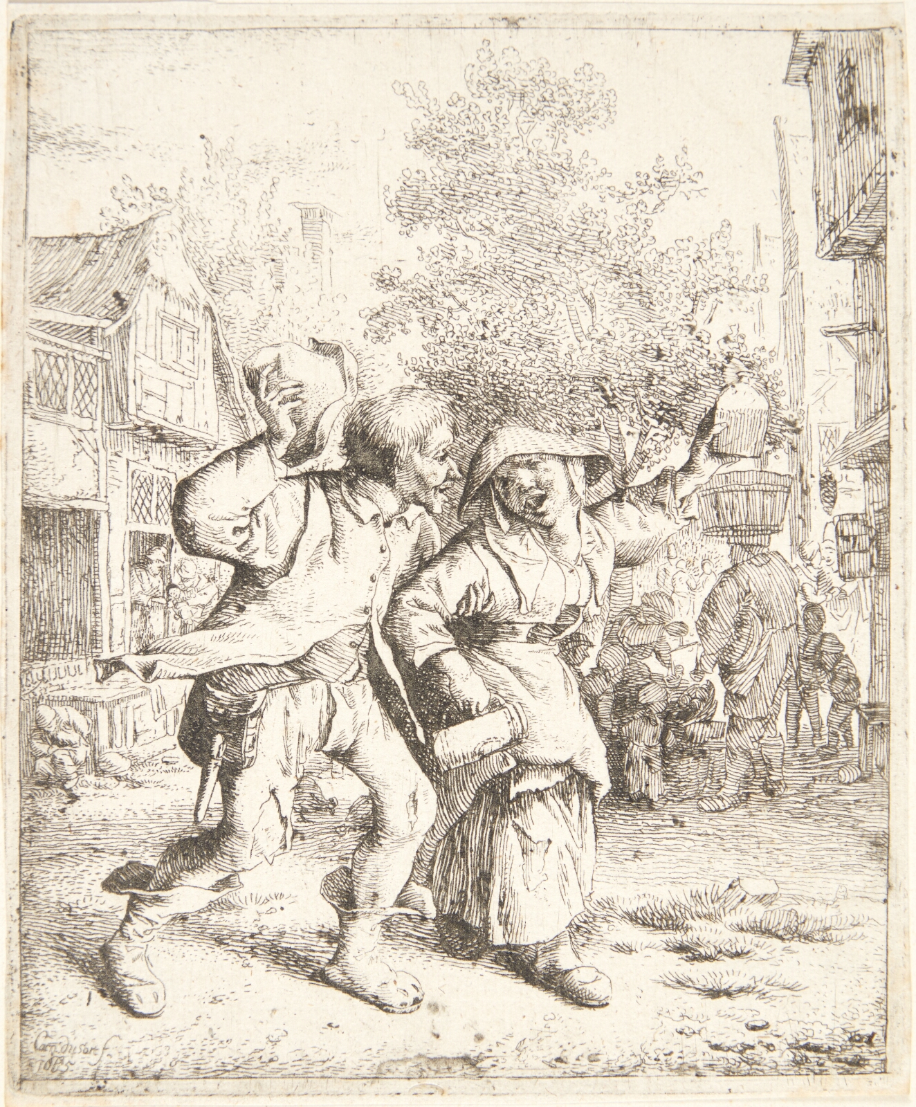 Cornelis Dusart, Et beruset par