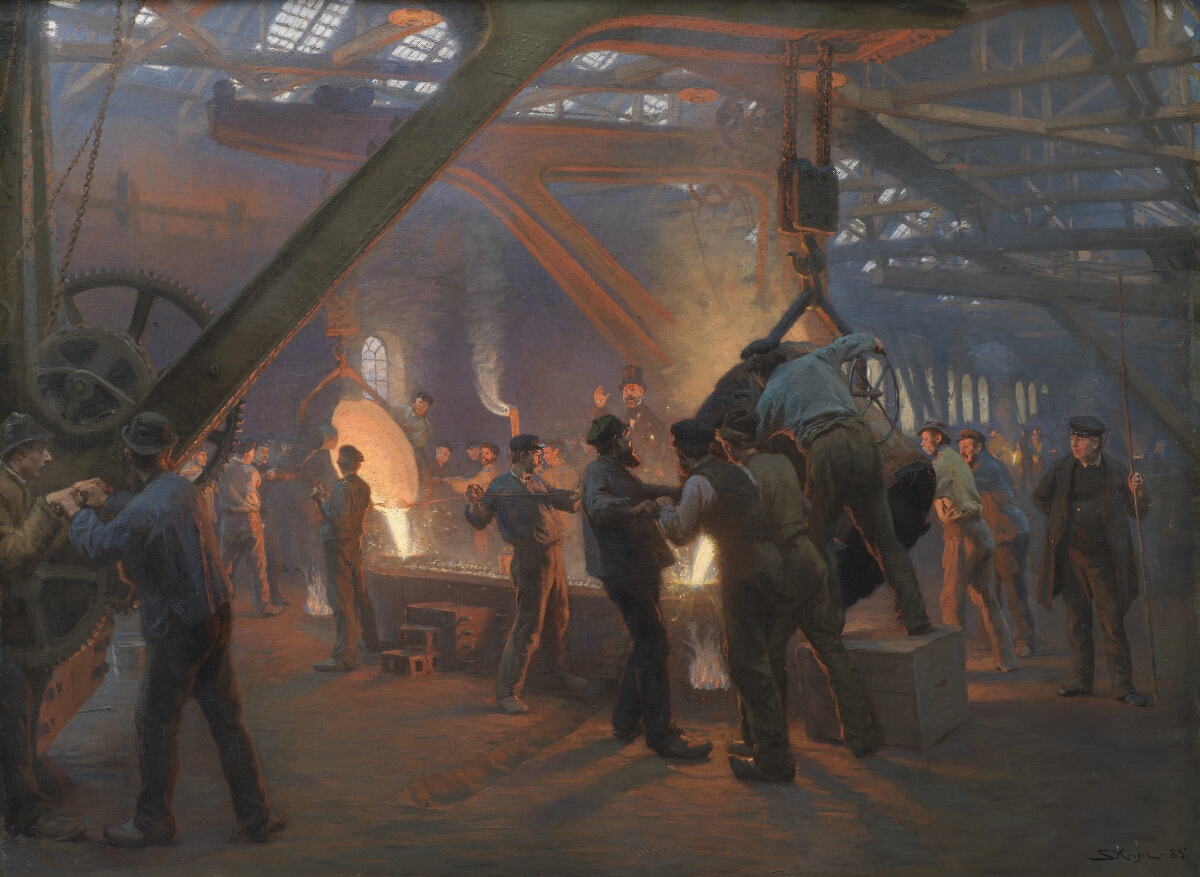 Fra Burmeister & Wains jernstøberi, 1885, P.S. Krøyer | SMK Open