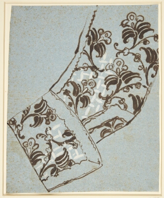 Ærme studie til Elefantridderordenens dragt. Formentlig til portræt af A. G. Moltke, Pilo, C.G., 1752-1792