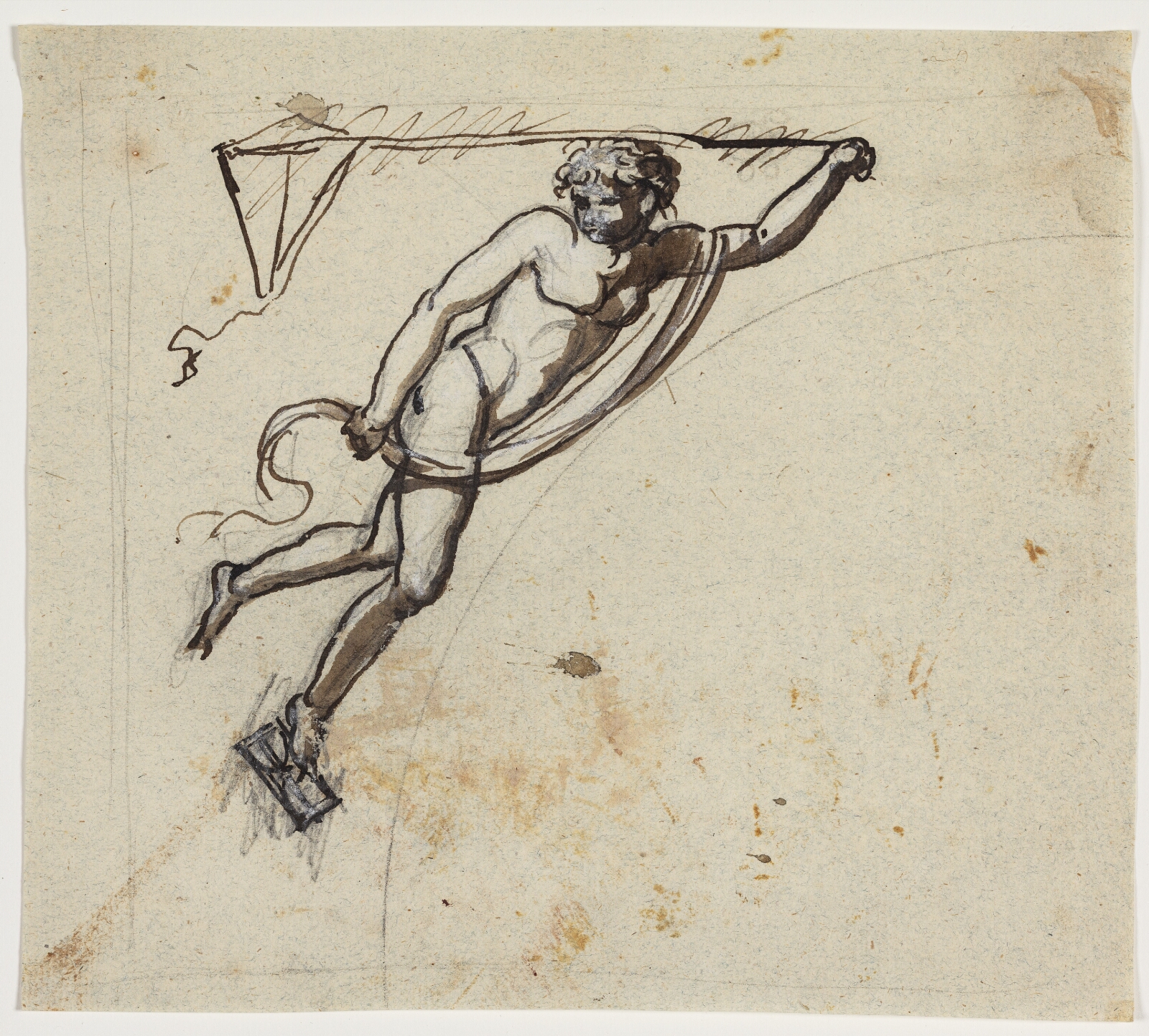 Nicolai Abildgaard, Svævende figur med en drage i hånden