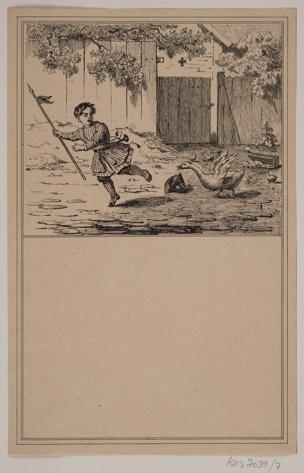 Adolph Kittendorff, Den tappre helt. Nr. 6 i Chr. Winther og M. Rørbye, "25 Billeder for små børn"
