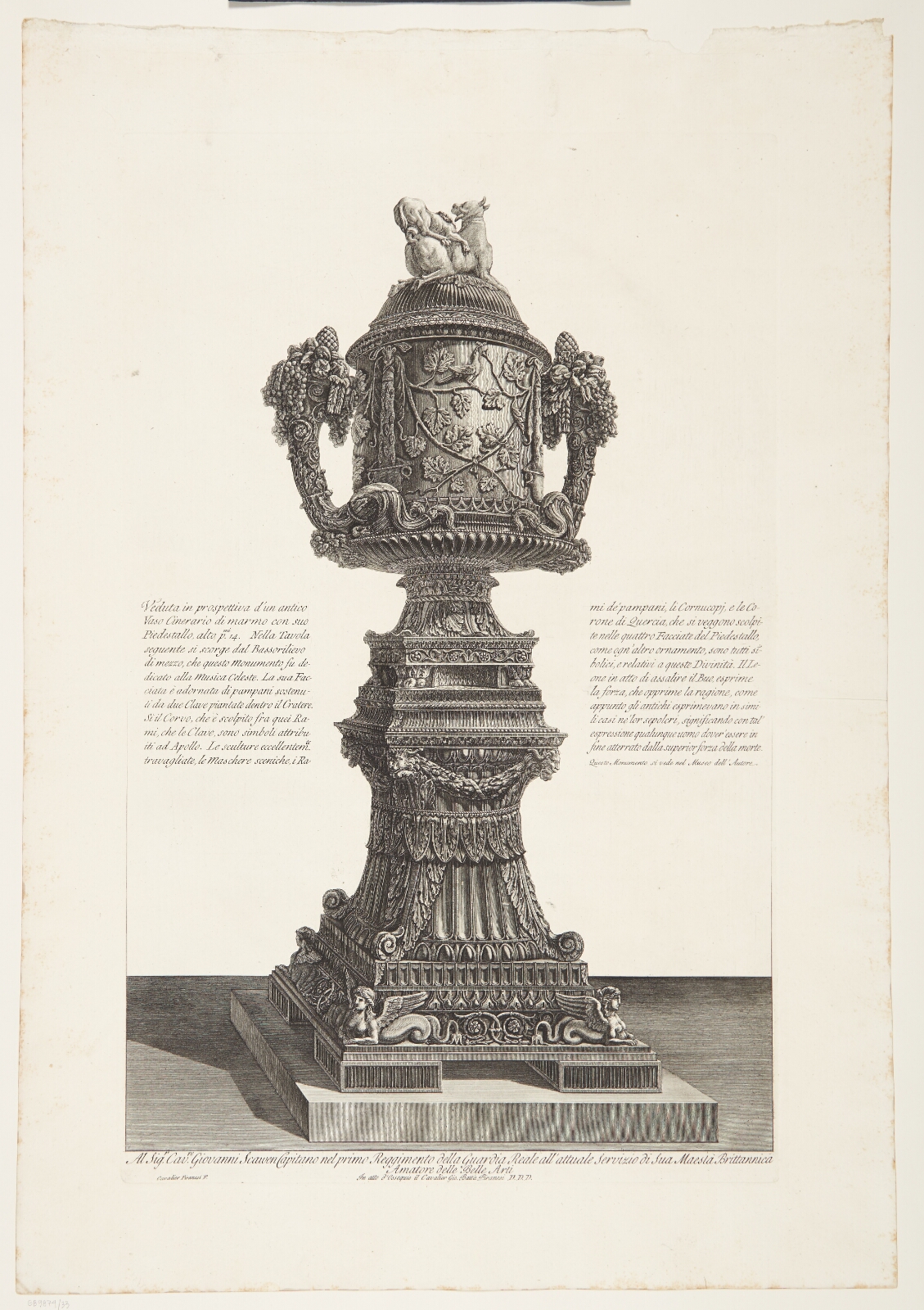Giovanni Battista Piranesi, Samme urne som i foregående blad, set fra en anden vinkel