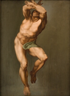 Male Figure. After Michelangelo's "Last Judgement" in the Sistine Chapel