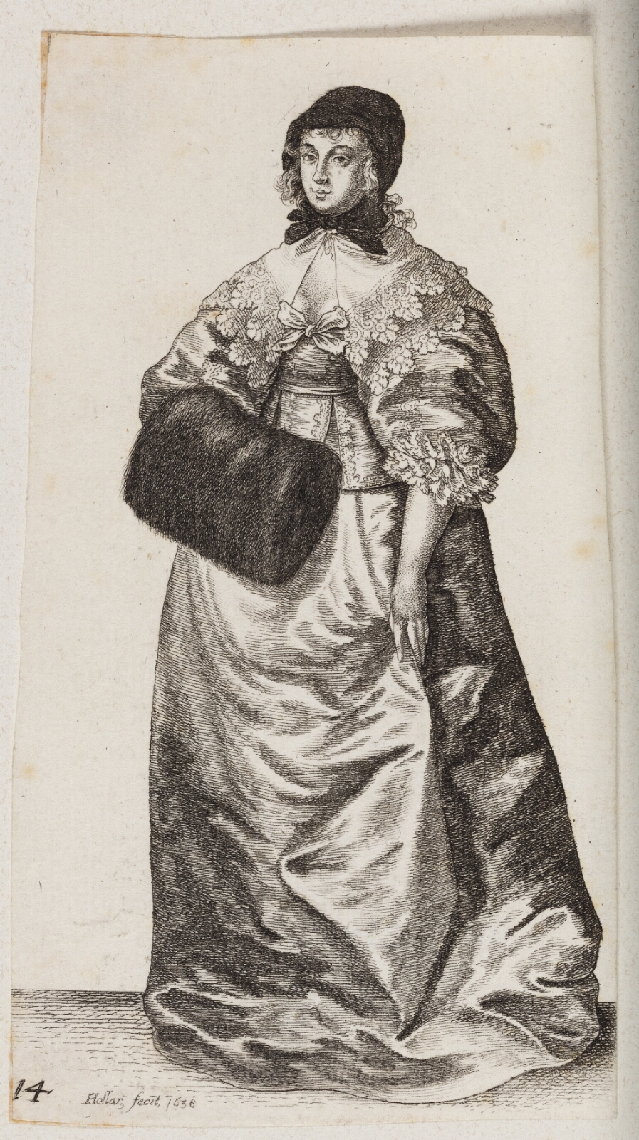 Wenceslaus Hollar, Kvinde med en kyse og muffe