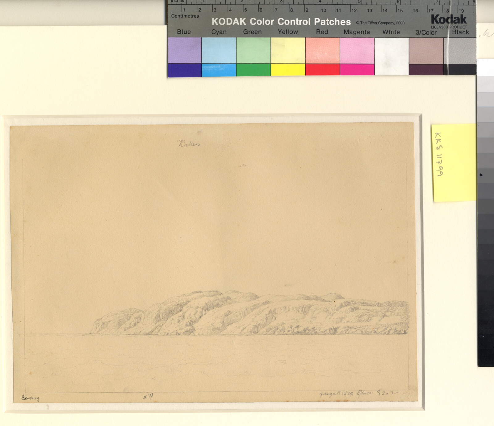 C.W. Eckersberg, Parti fra Kullen, set fra søen udfor Møllleleje.