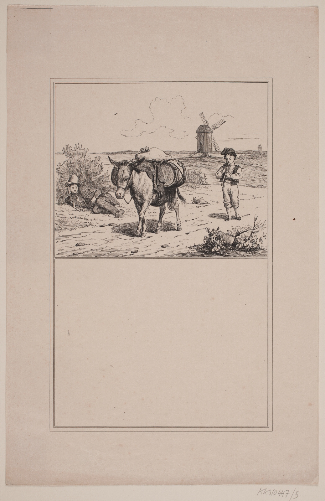 Adolph Kittendorff, Æslet. Prøvetryk til Chr. Winther og M. Rørbye, "25 Billeder for små børn"