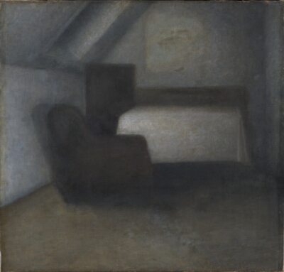 Attic Room with a Table and Chair