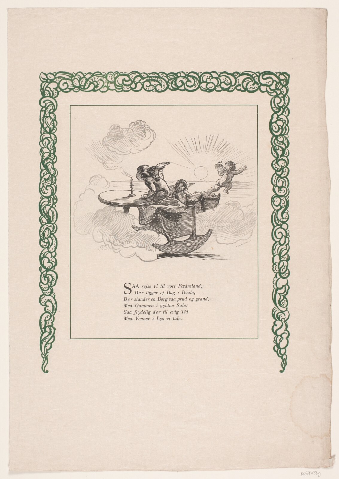 F. Hendriksen, Illustration til Grundtvig: "Den signede dag"