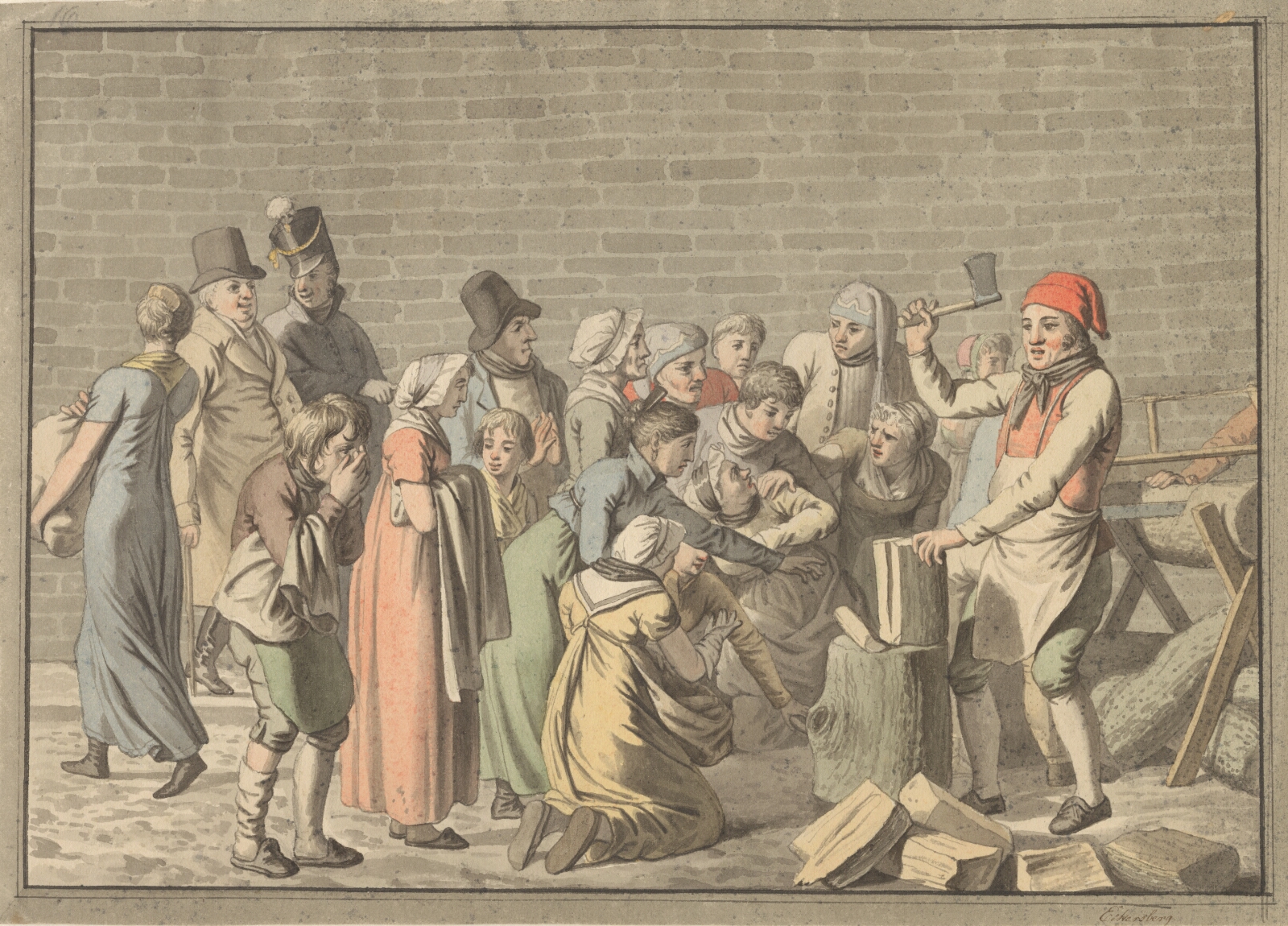 C.W. Eckersberg, Uddeling af brænde til de fattige