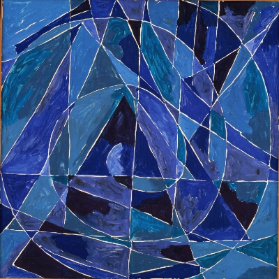 Picture Painted in 7 Blue Colours