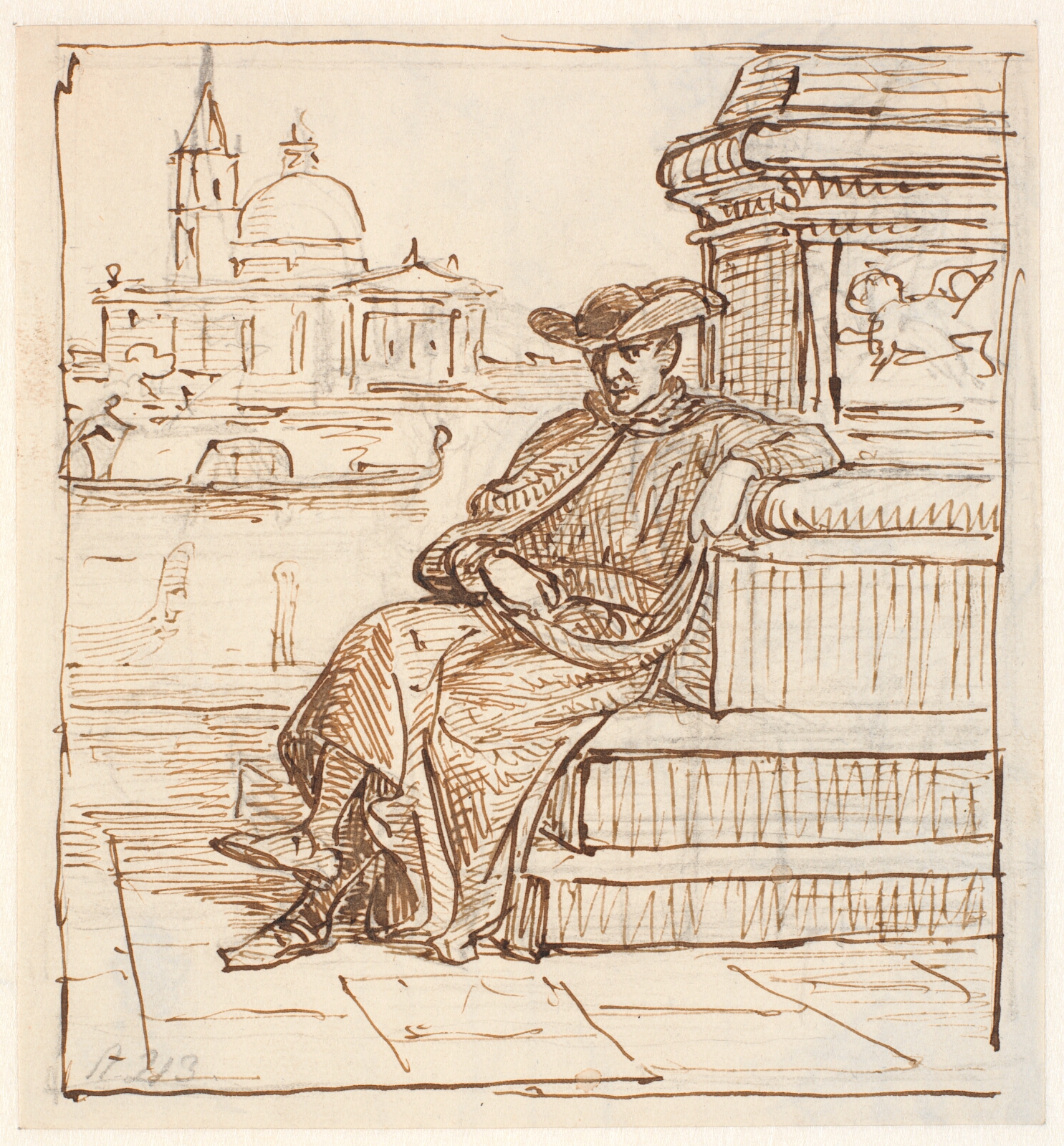 Wilhelm Marstrand, Præst ved Marenssøjlen på Piazettaen