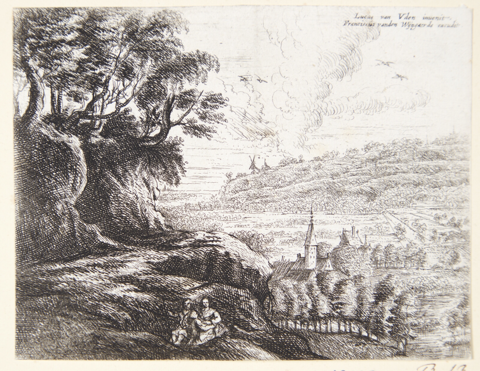 Philips Augustijn Immenraet, Landskab med en siddende familie