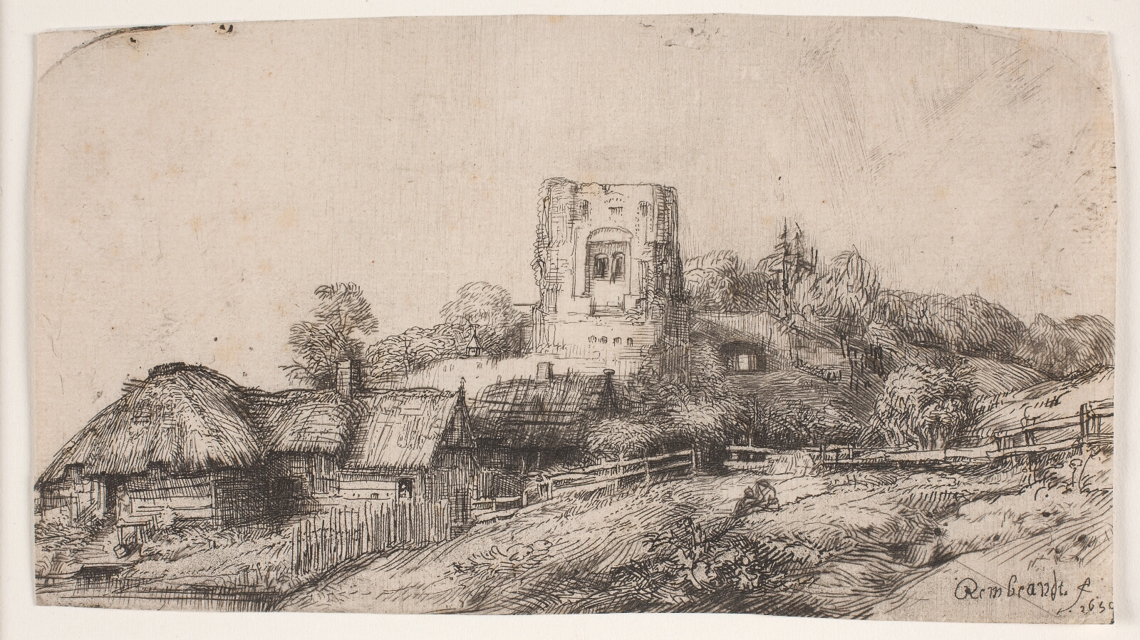 Rembrandt van Rijn, Landskab med et tårn