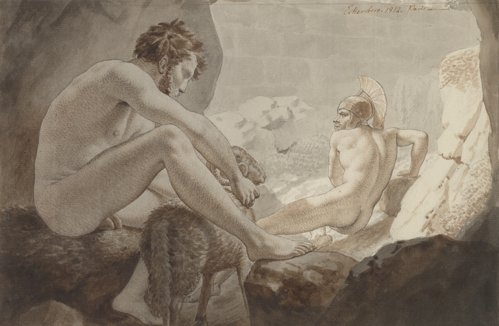 C.W. Eckersberg, Odysseus flygter fra Polyfem