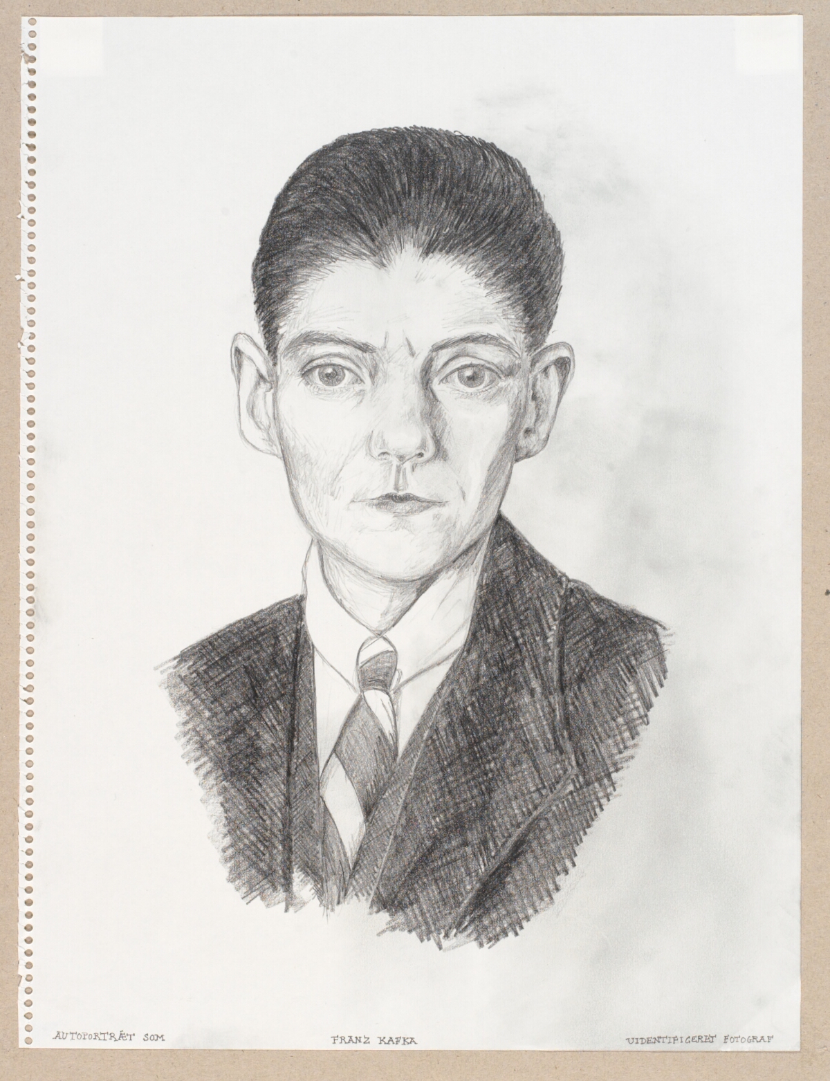 Autoportræt som Franz Kafka., 1992 – 1995, Marianne T. Grønnow | SMK Open