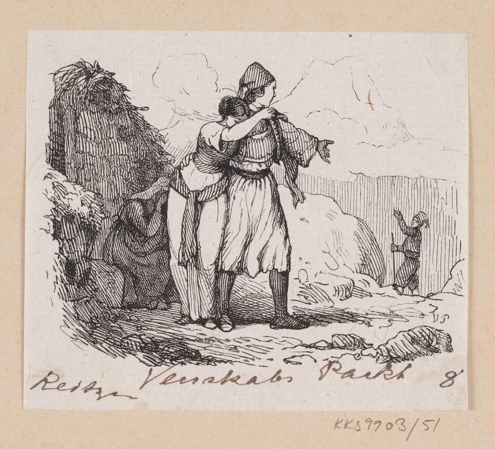 H.P. Hansen, Illustration til "Venskabs-Pagten" i H.C. Andersen, "Eventyr og Historier", Bind 1
