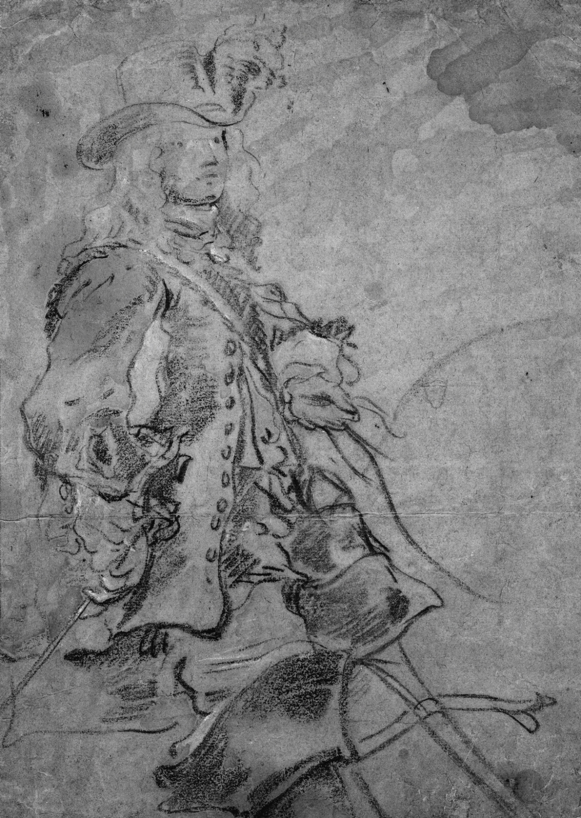 Karel van Mander III, Rytter med ridepisk i hånden. Trekvart figur.