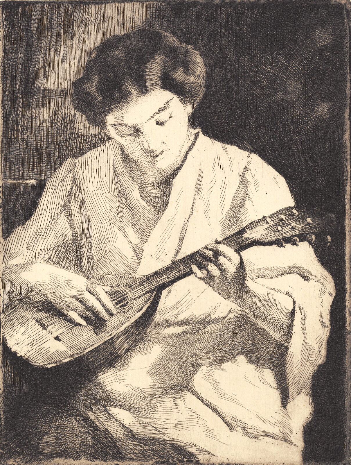Frans Schwartz, Mandolinspillende dame