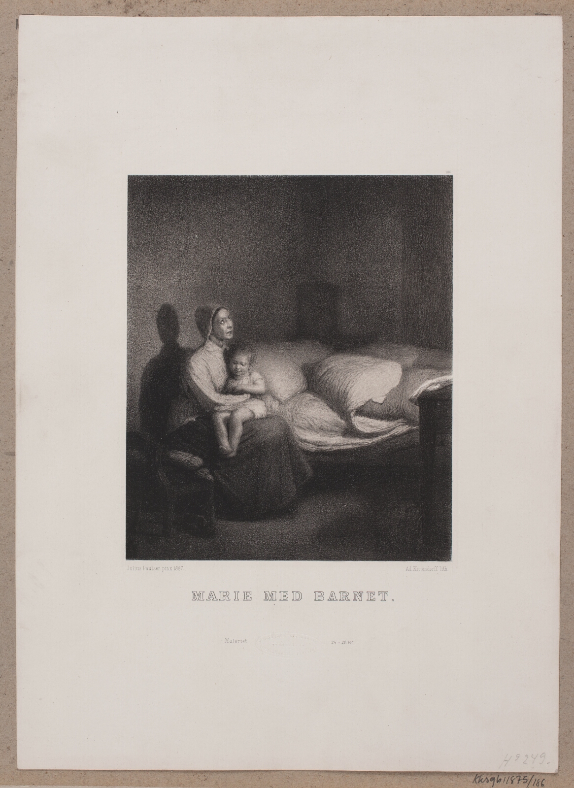 Adolph Kittendorff, Marie med barnet