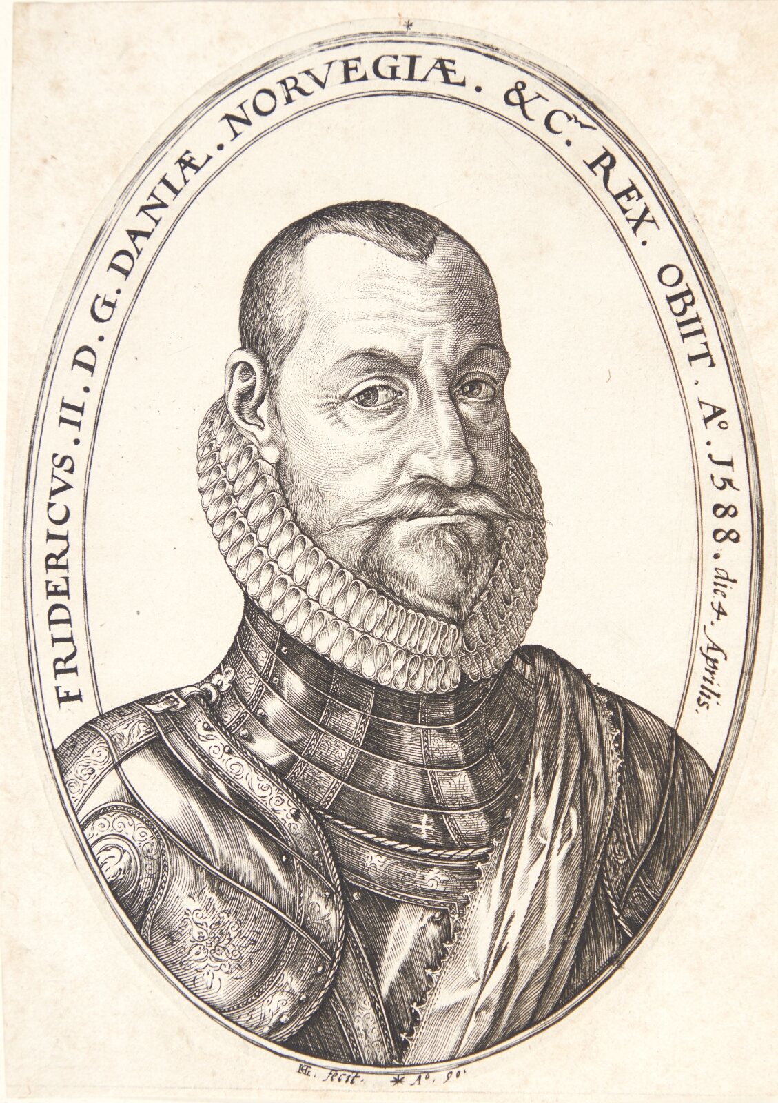 Hendrick Goltzius, Frederik II, konge af Danmark og Norge