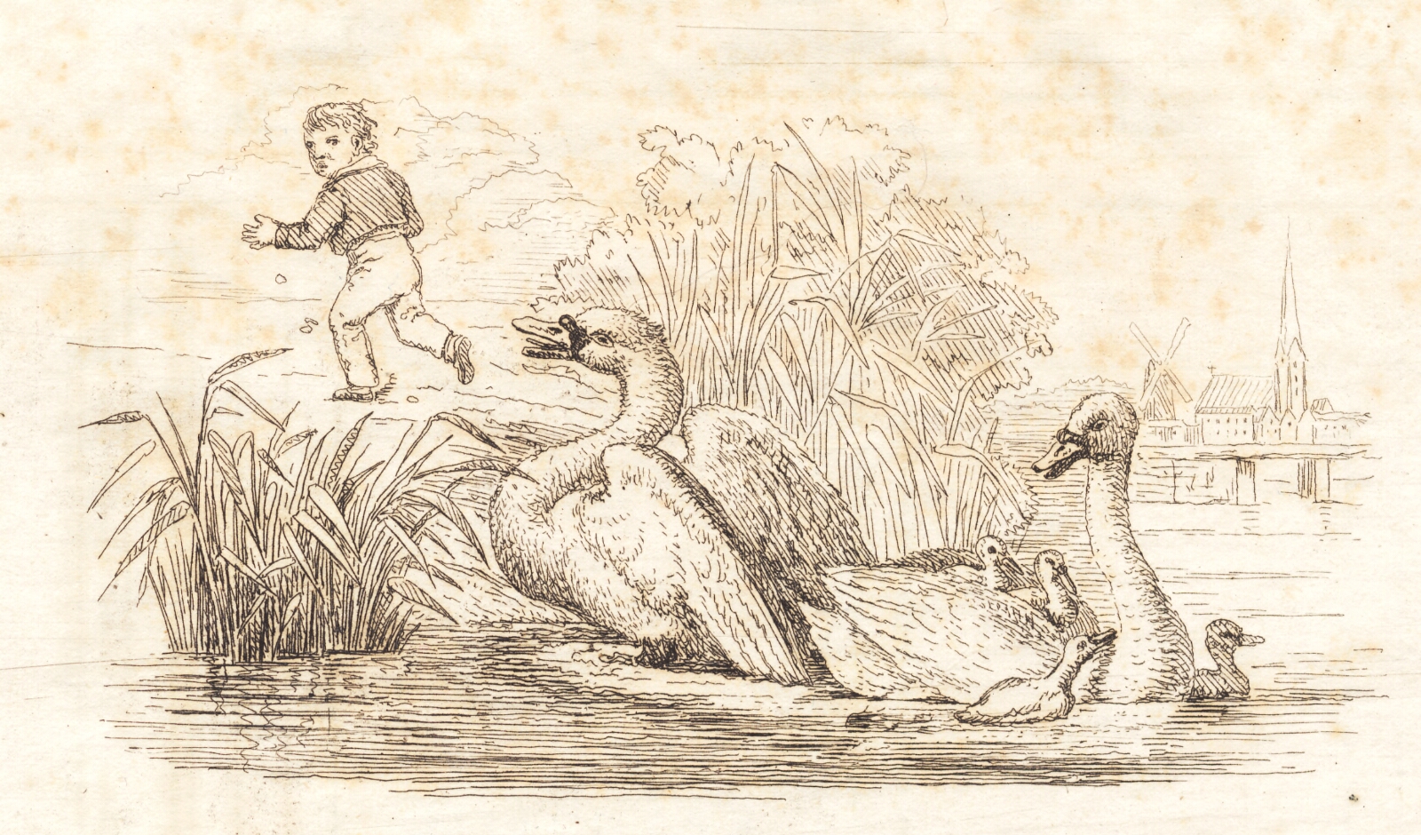 Martinus Rørbye, Illustration til "Halvhundrede Fabler for Børn" af Hey