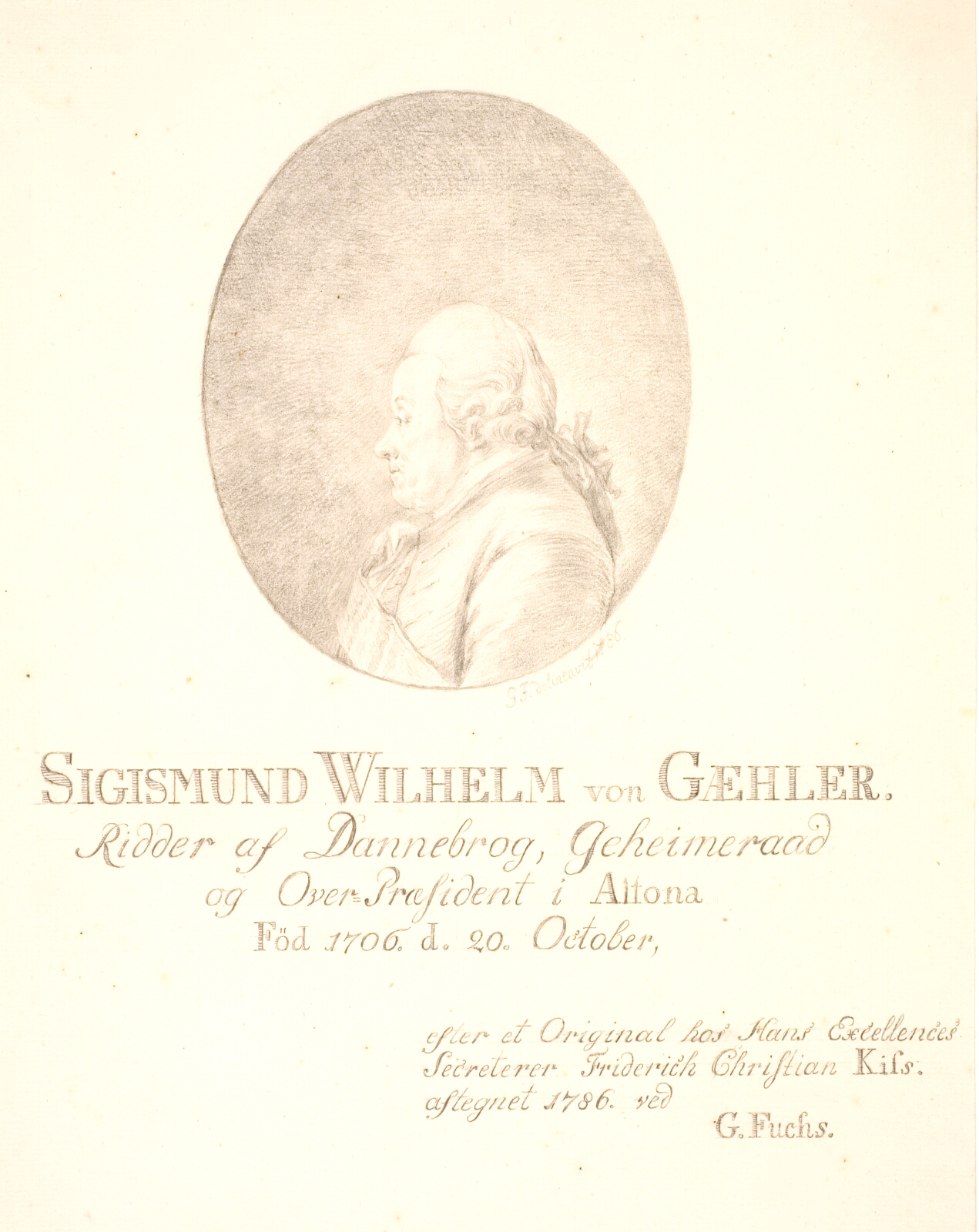 Georg Mathias Fuchs, Portræt af Sigismund Wilhelm von Gæhler