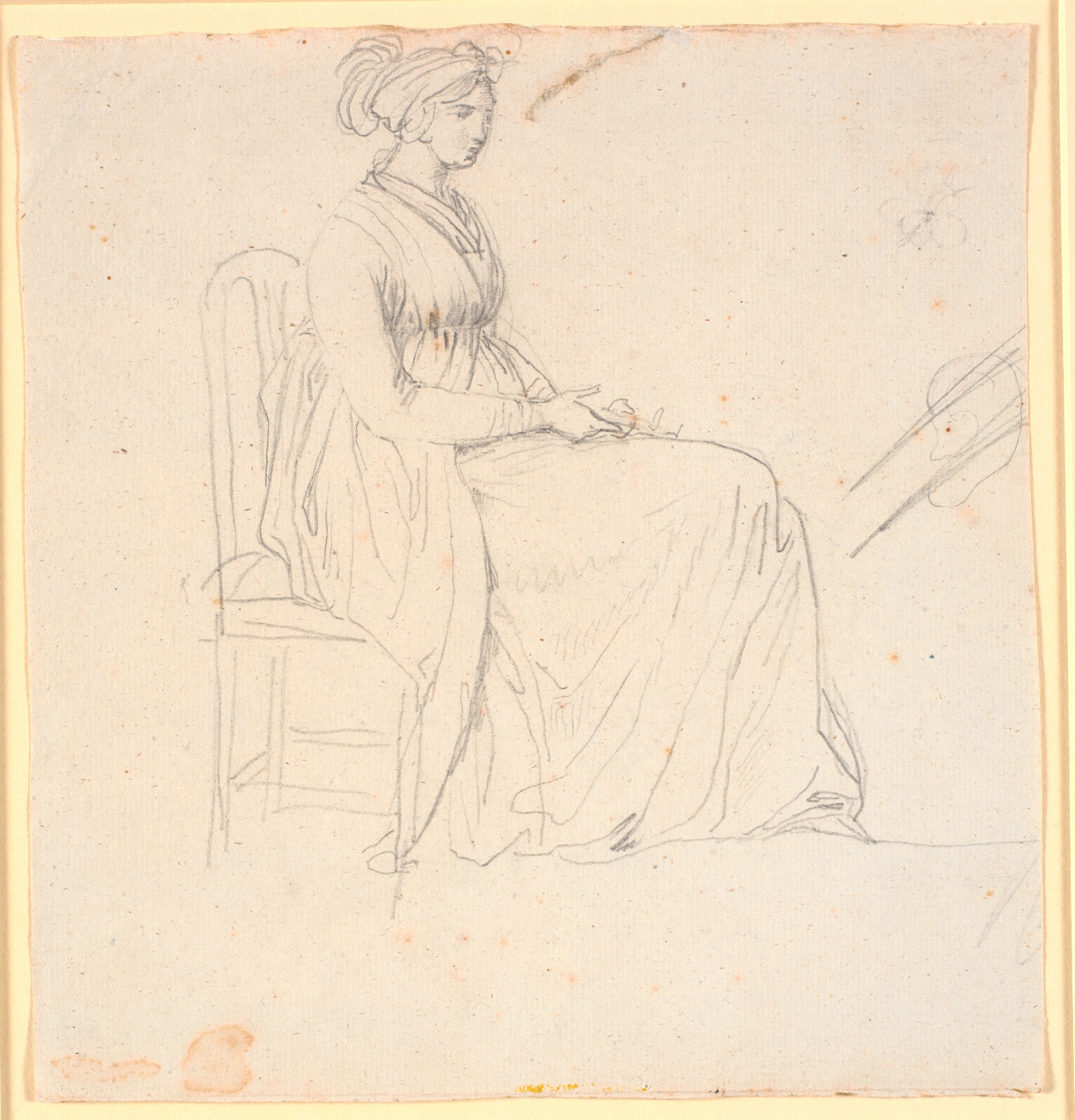Nicolai Abildgaard, Profilbillede af kunstnerens anden hustru Juliane Marie Abildgaard, siddende, hel figur