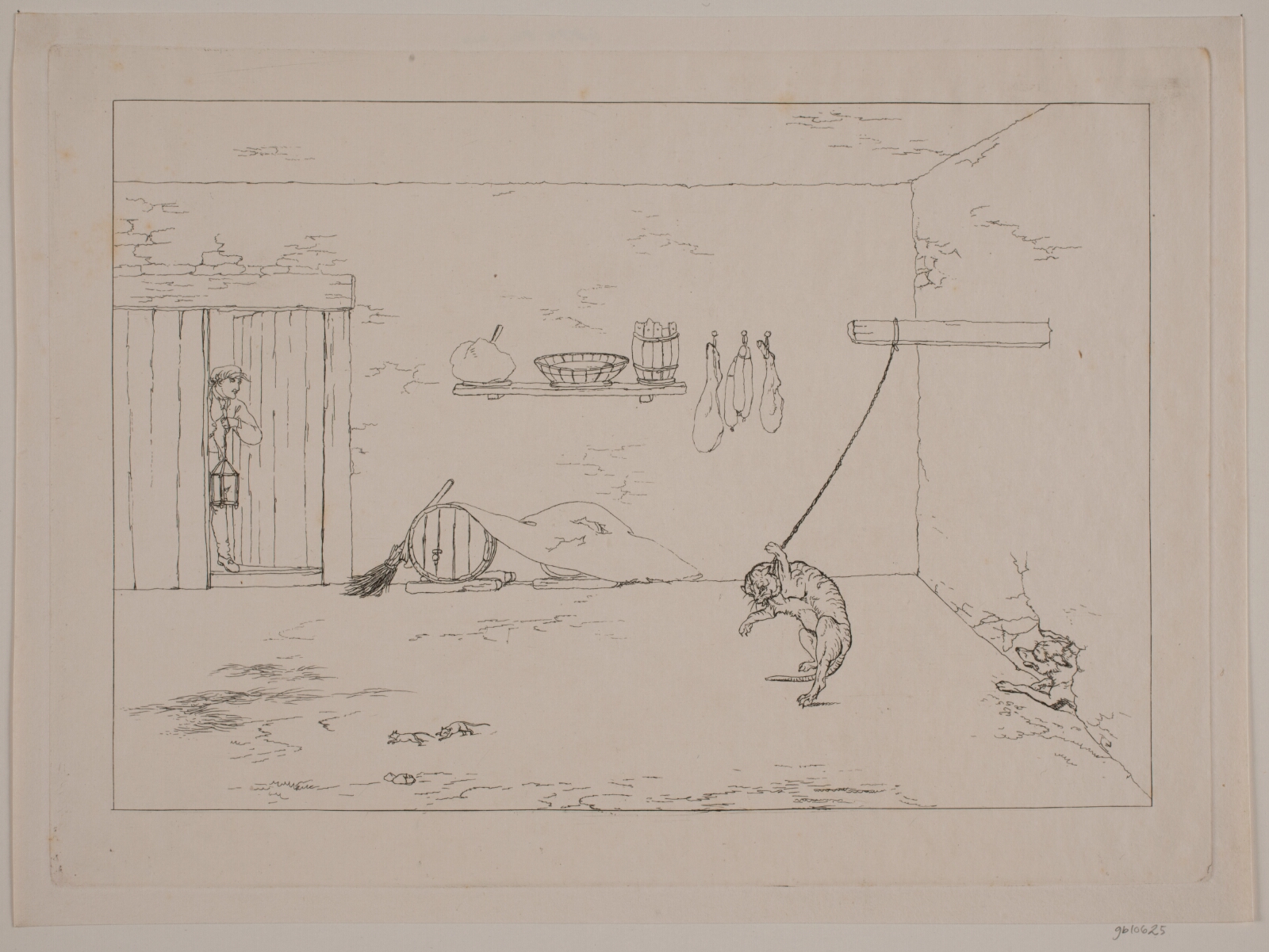 Christian David Gebauer, Katten i strikken. Illustration til "Reineke Fuchs"
