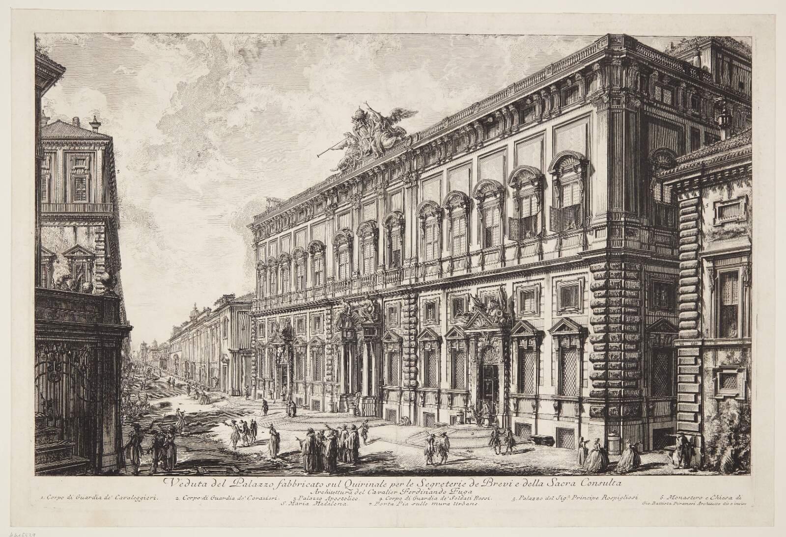 Giovanni Battista Piranesi, Palazzo della Consulta på Quirinal, hjemsted for pavens sekretariat