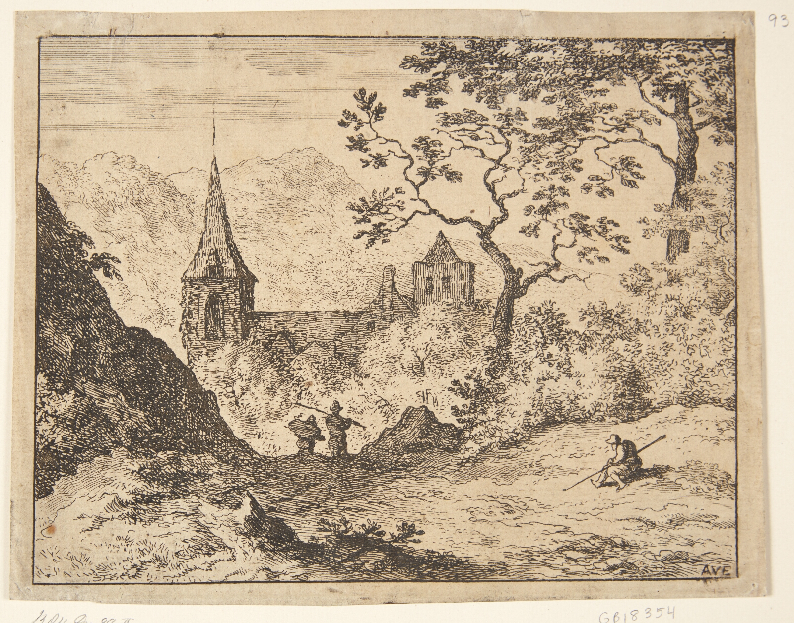 Allaert van Everdingen, En kirke i en dal