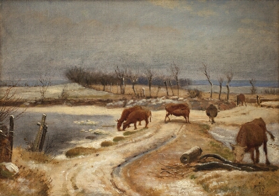 Watering the Cattle on a Winter's Day