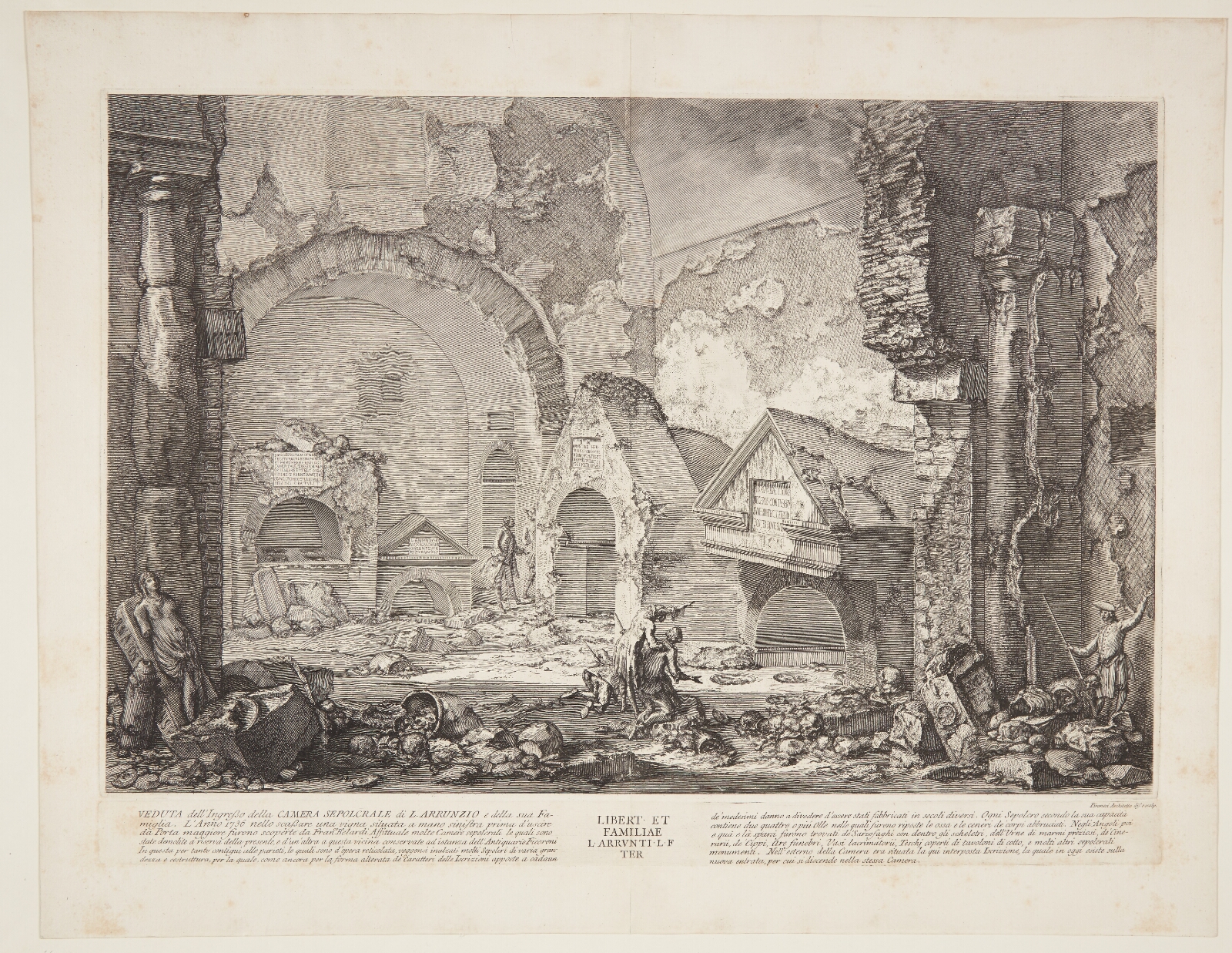 Giovanni Battista Piranesi, Indgangen til L. Arruntius og hans hushold's gravkammer [...]