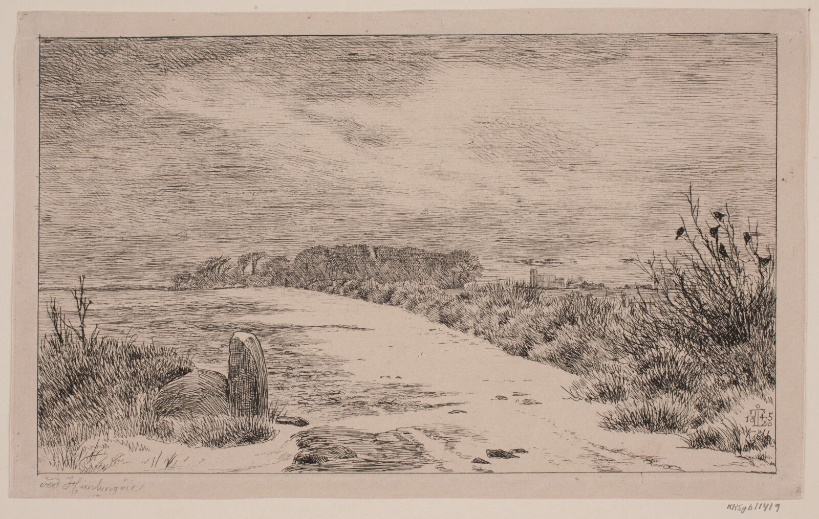 Johan Thomas Lundbye, Ved Himlingøje, Vinterlandskab