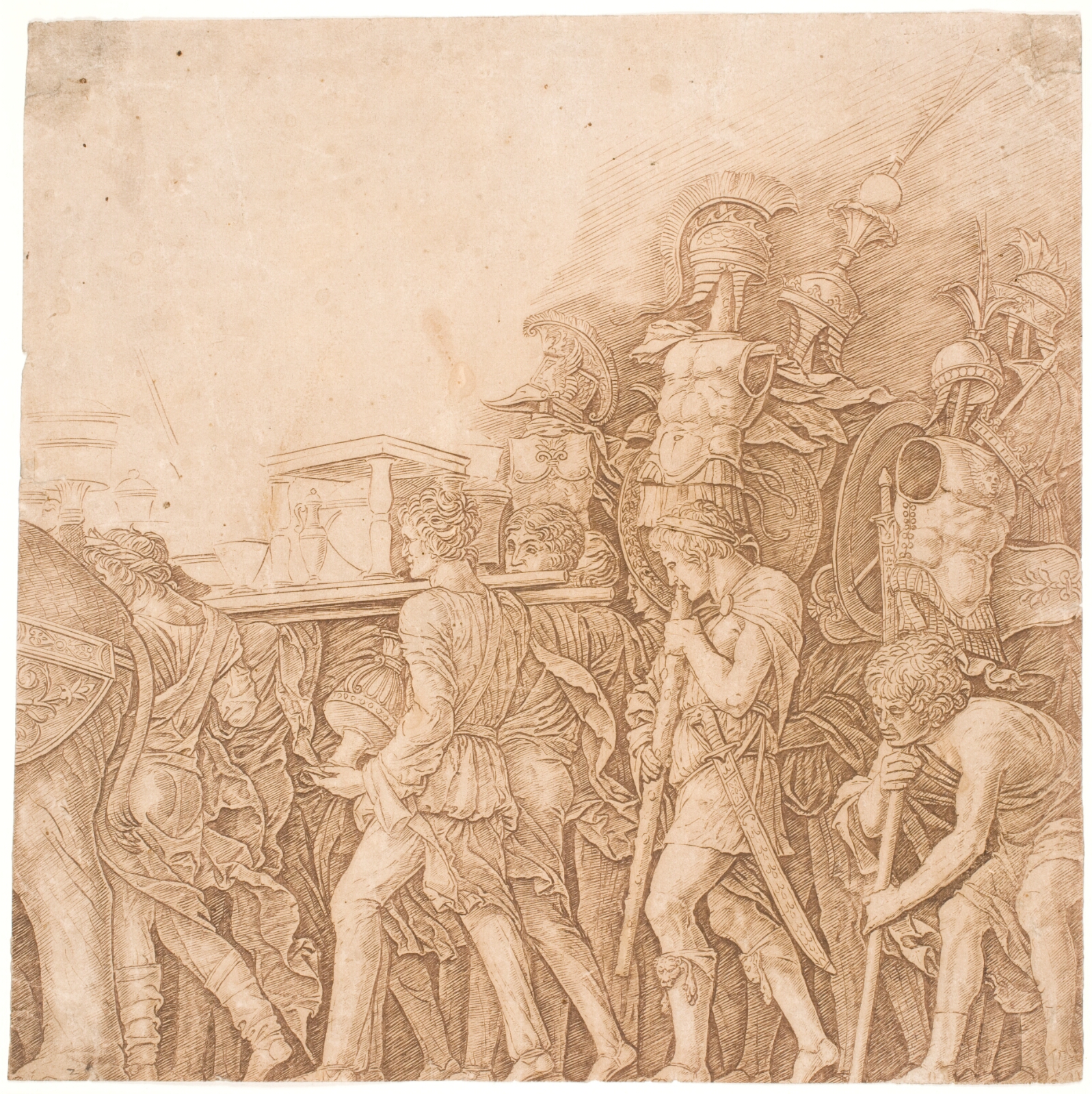Andrea Mantegna, Soldater bærende trofæer